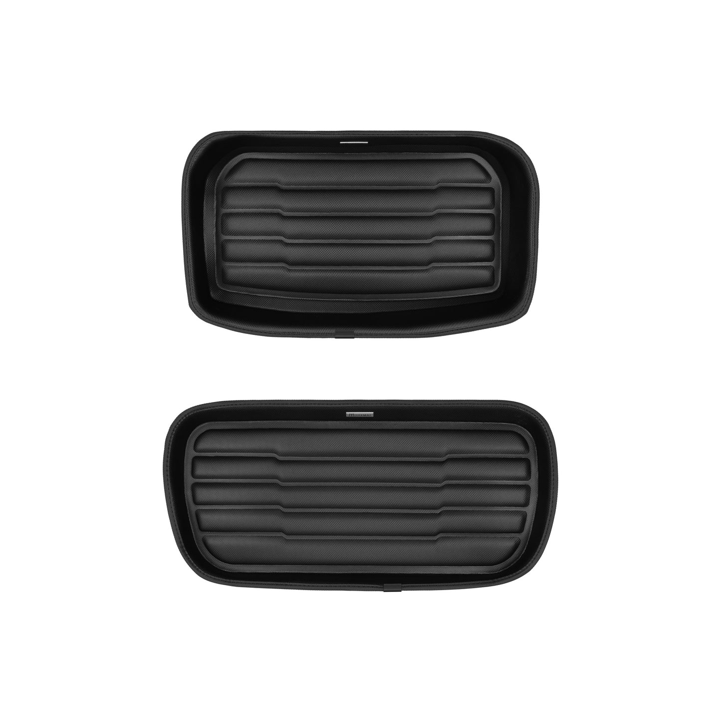A set of black TuxMat trunk mats for Tesla Model Y models.