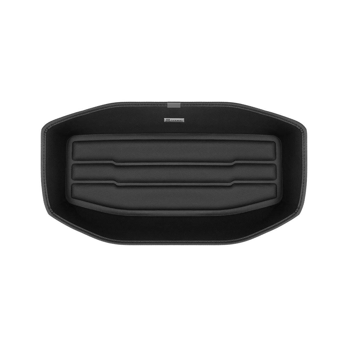 A set of black TuxMat trunk mats for Lexus RZ models.