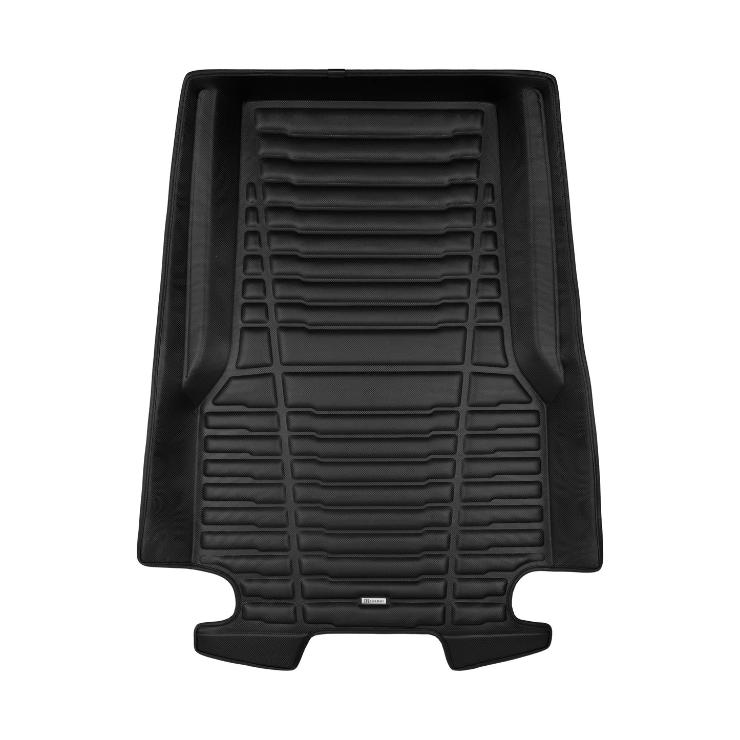 A set of black TuxMat trunk mats for Cadillac Escalade models.