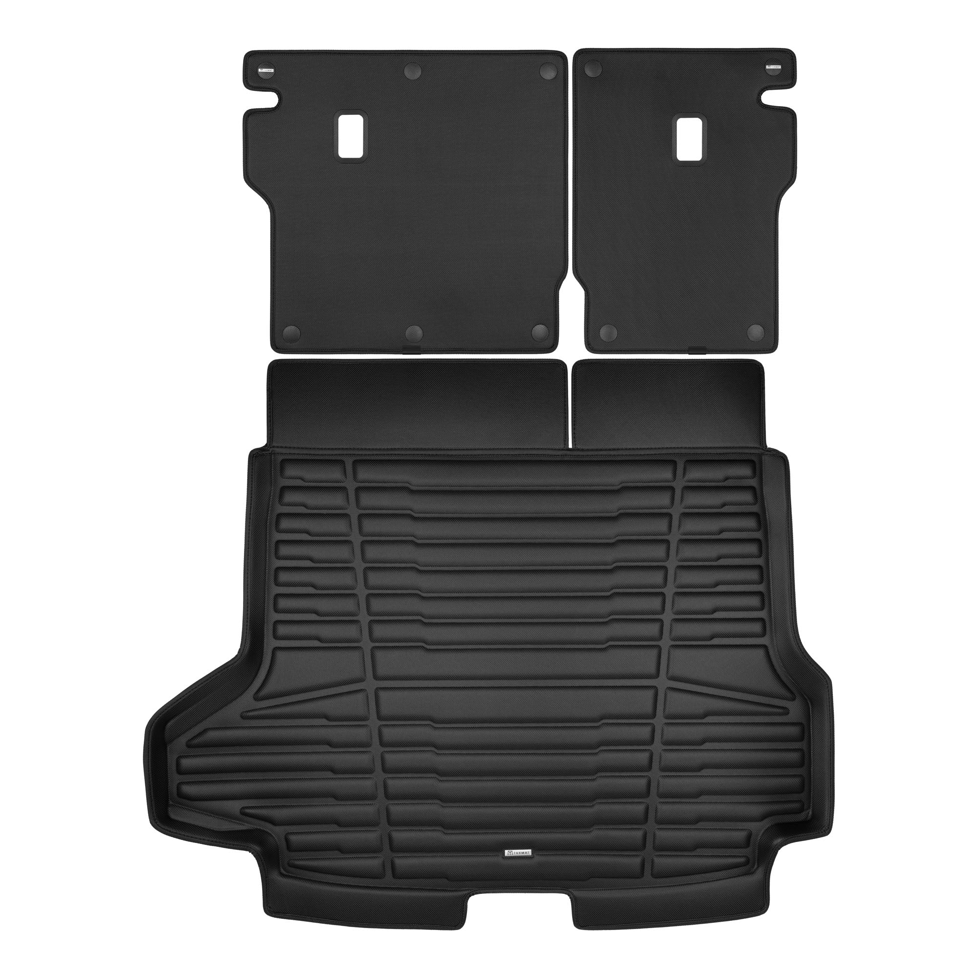 A set of black TuxMat trunk mats for Acura ADX models.
