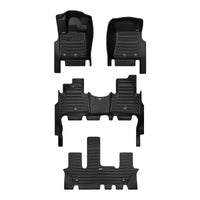 A set of black TuxMat car floor mats for Nissan Armada models.