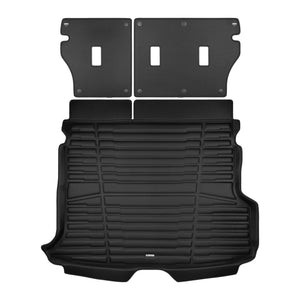 A set of black TuxMat trunk mats for Subaru Forester Hybrid models.
