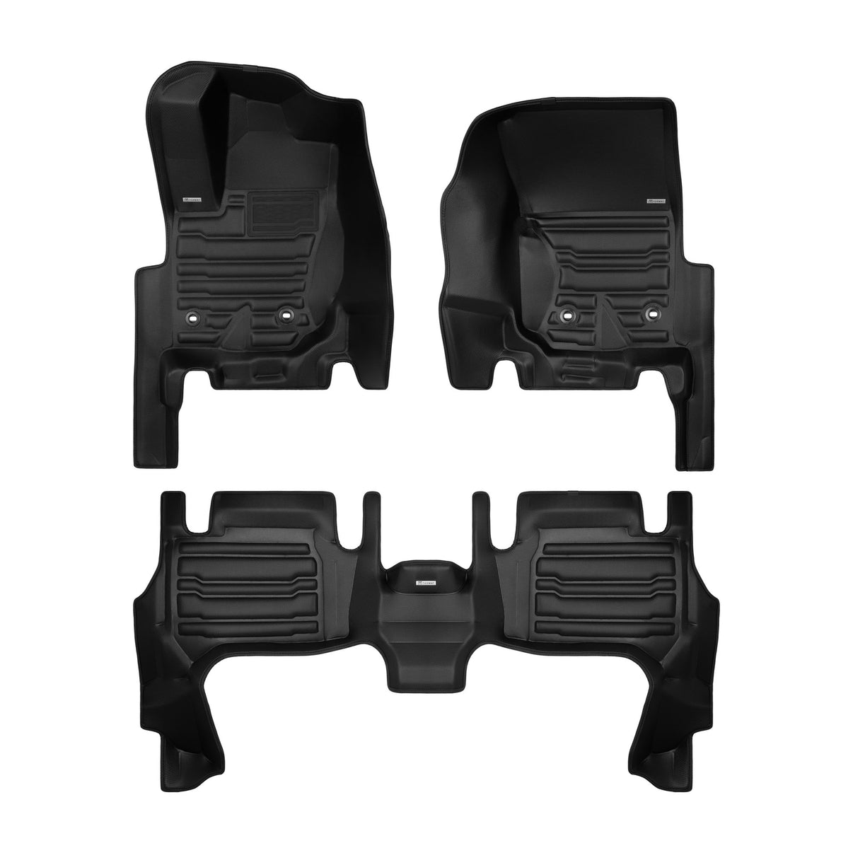 A set of black TuxMat car floor mats for Toyota 4Runner models.