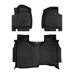 A set of black TuxMat car floor mats for Chevrolet Silverado 1500 models.