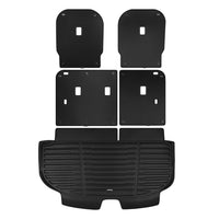 A set of black TuxMat trunk mats for Kia Telluride models.