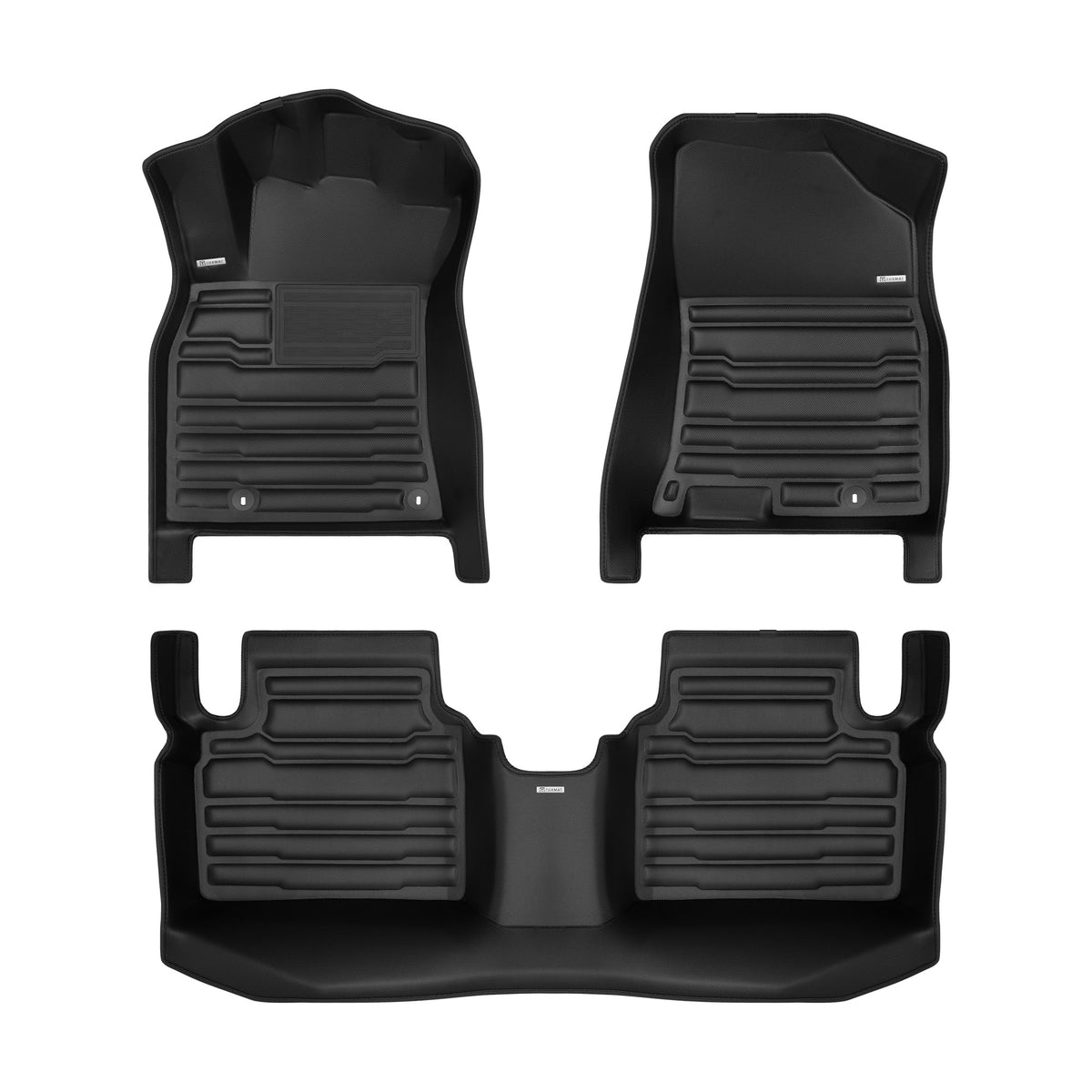 A set of black TuxMat car floor mats for Kia K4 models.