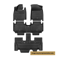 A set of black TuxMat car floor mats for Chrysler Pacifica models.