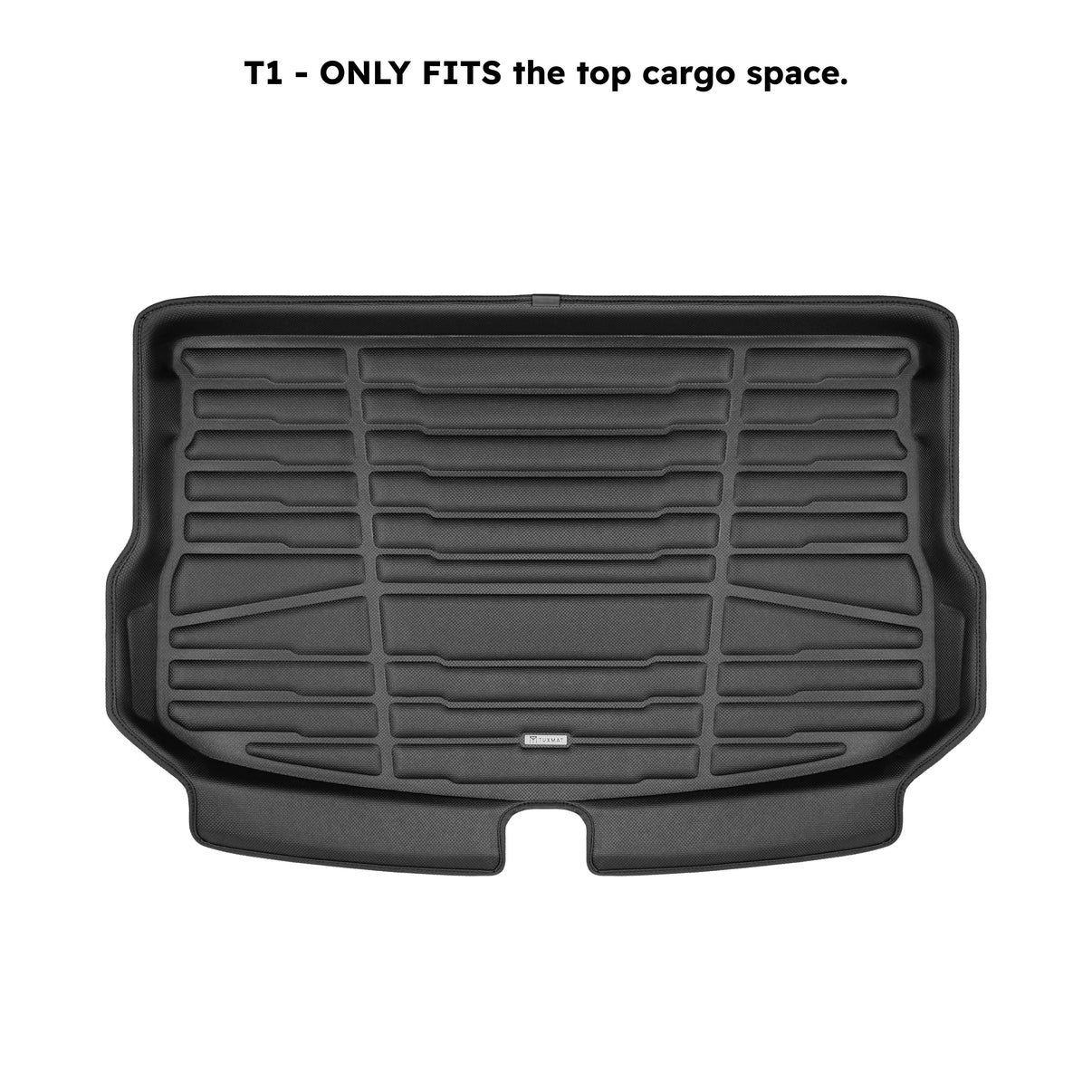 A set of black TuxMat trunk mats for Chevrolet Bolt EV models.