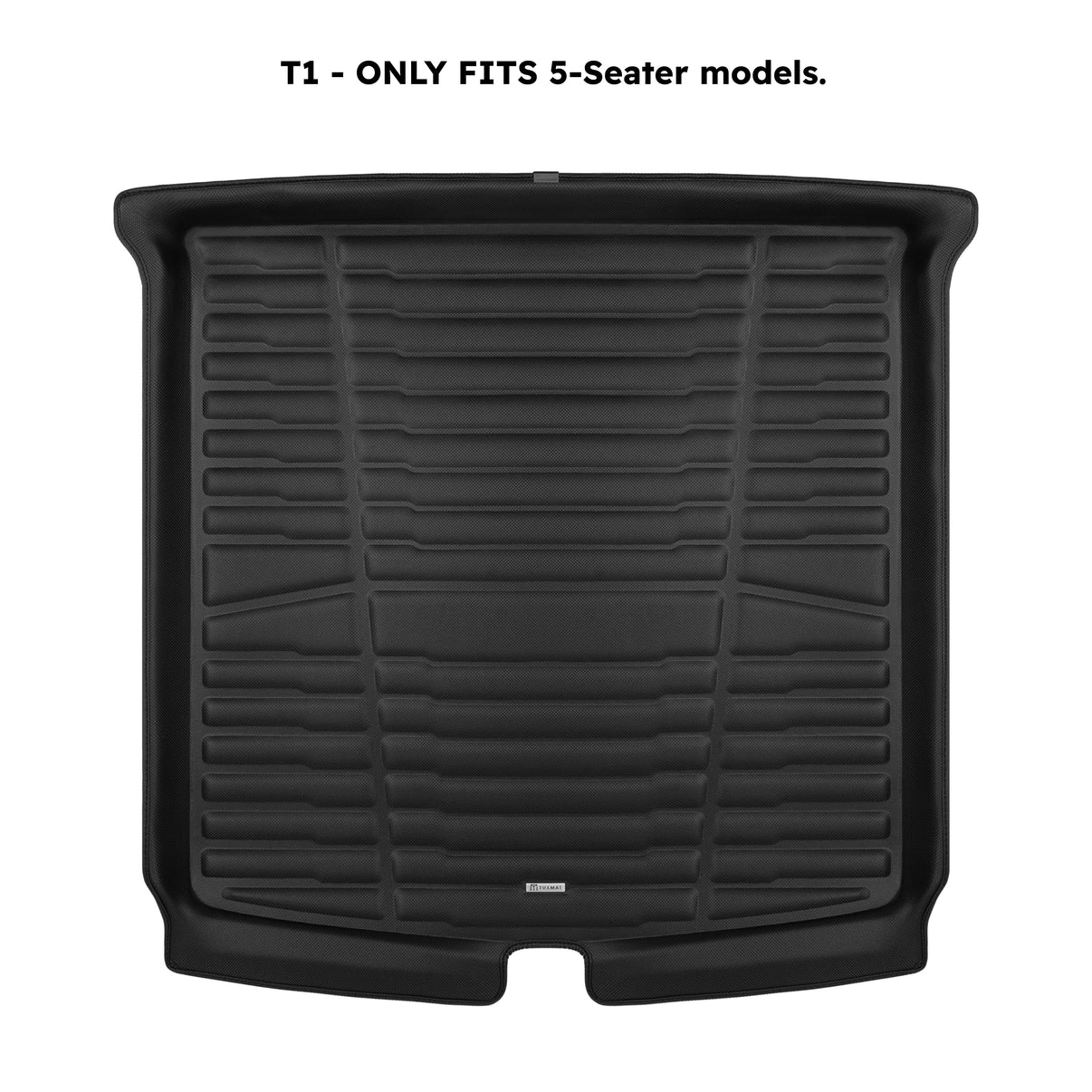 A set of black TuxMat trunk mats for Volkswagen Tiguan models.