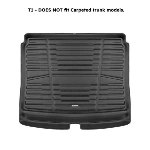 A set of black TuxMat trunk mats for Ford Bronco models.