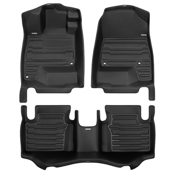 A set of black TuxMat car floor mats for Honda Clarity models.