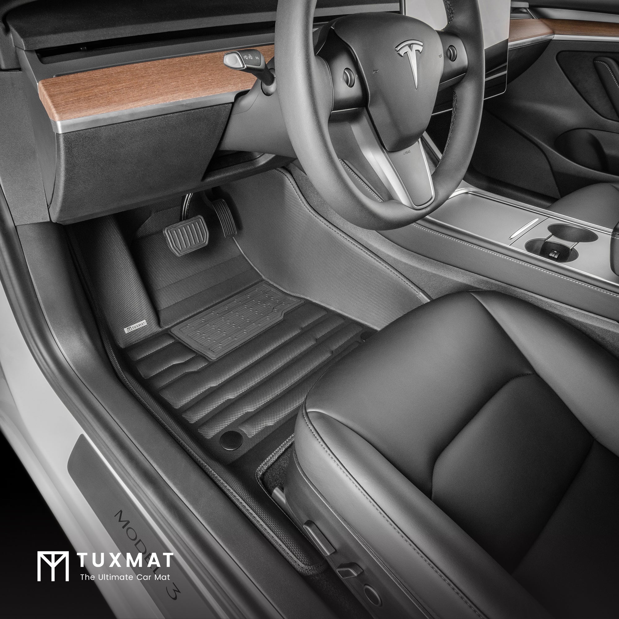 Tesla Model 3 Custom Car Mats | Extreme Coverage | TuxMat