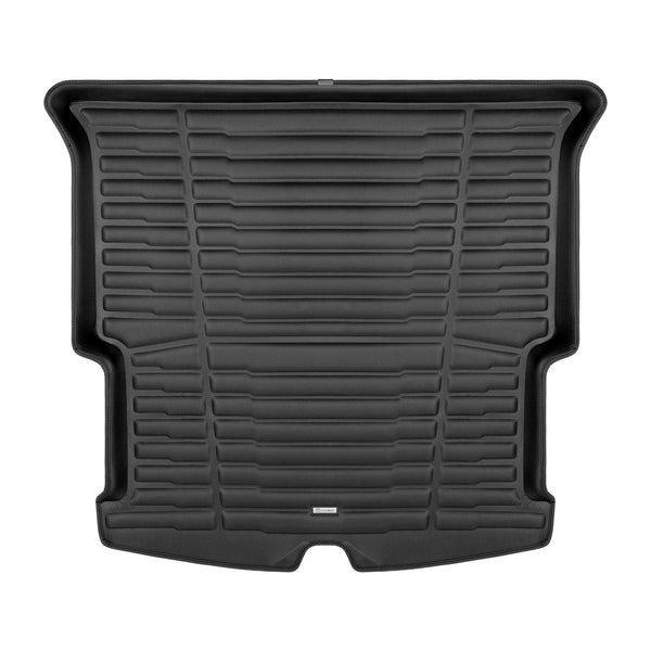 A set of black TuxMat trunk mats for Chevrolet Blazer models.