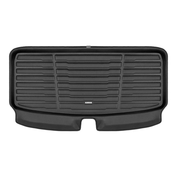 A set of black TuxMat trunk mats for Lincoln Aviator models.