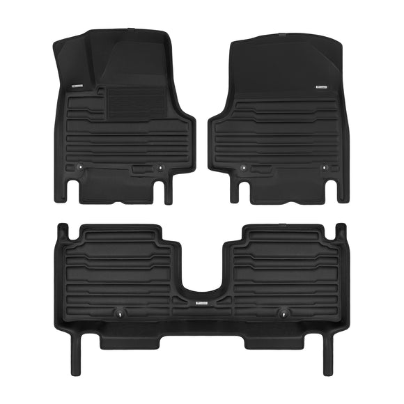 A set of black TuxMat car floor mats for Hyundai Ioniq 5 models.