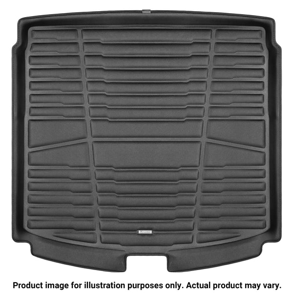 A set of black TuxMat trunk mats for Mercedes-Benz C-Class models.